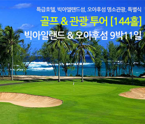 [아시아나 신규취항 기념] 빅아일랜드 & 오아후 럭셔리 골프 9박 11일 (144홀)